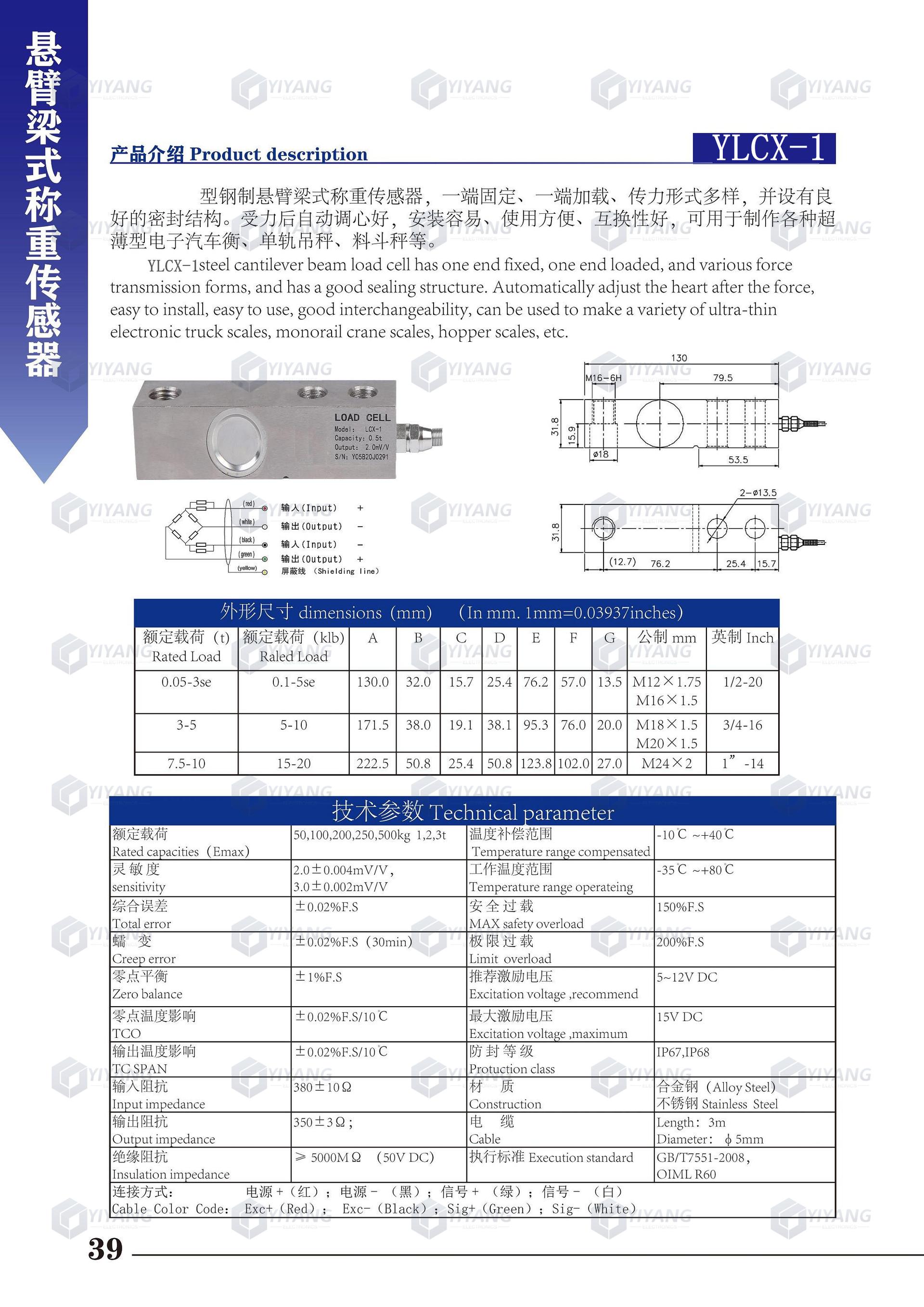 Shear Beam/Cantilever beam load cell